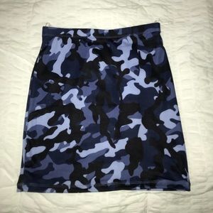 Dolls Kill Blue Camo Skirt